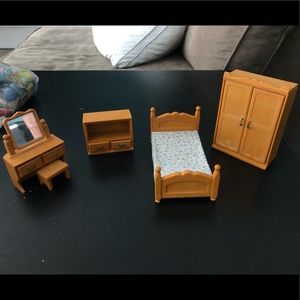 calico critters chestnut bedroom set